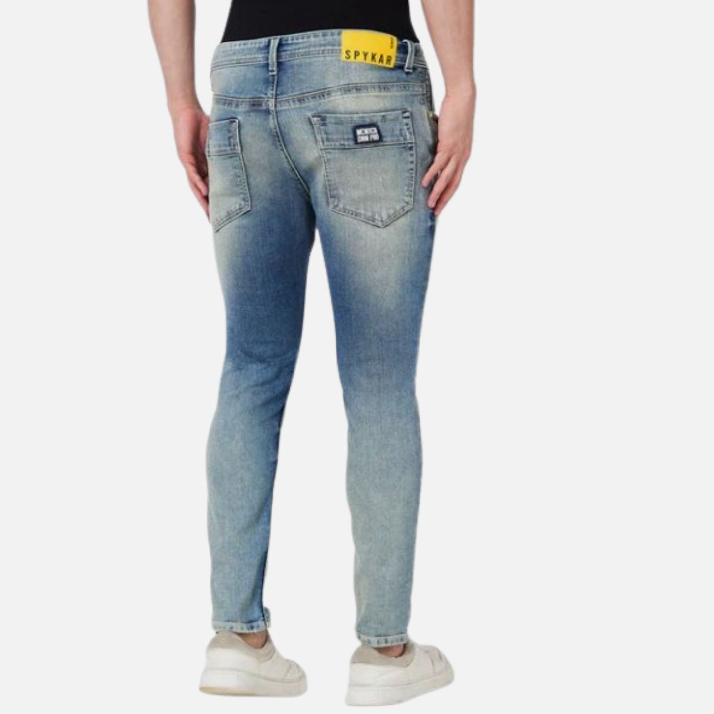 Mid Rise Tapered Fit Blue Jeans