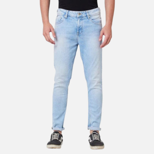 Mid Rise Tapered Fit Blue Jeans