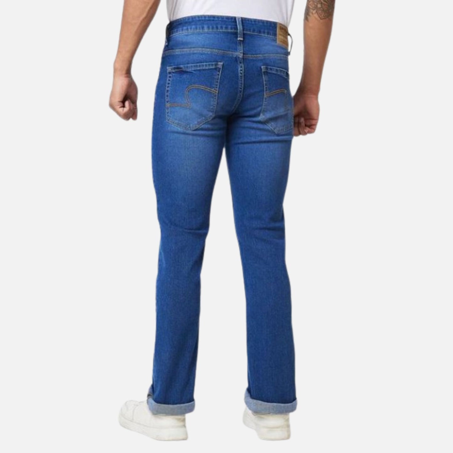 Mid Rise Bootcut Blue Jeans