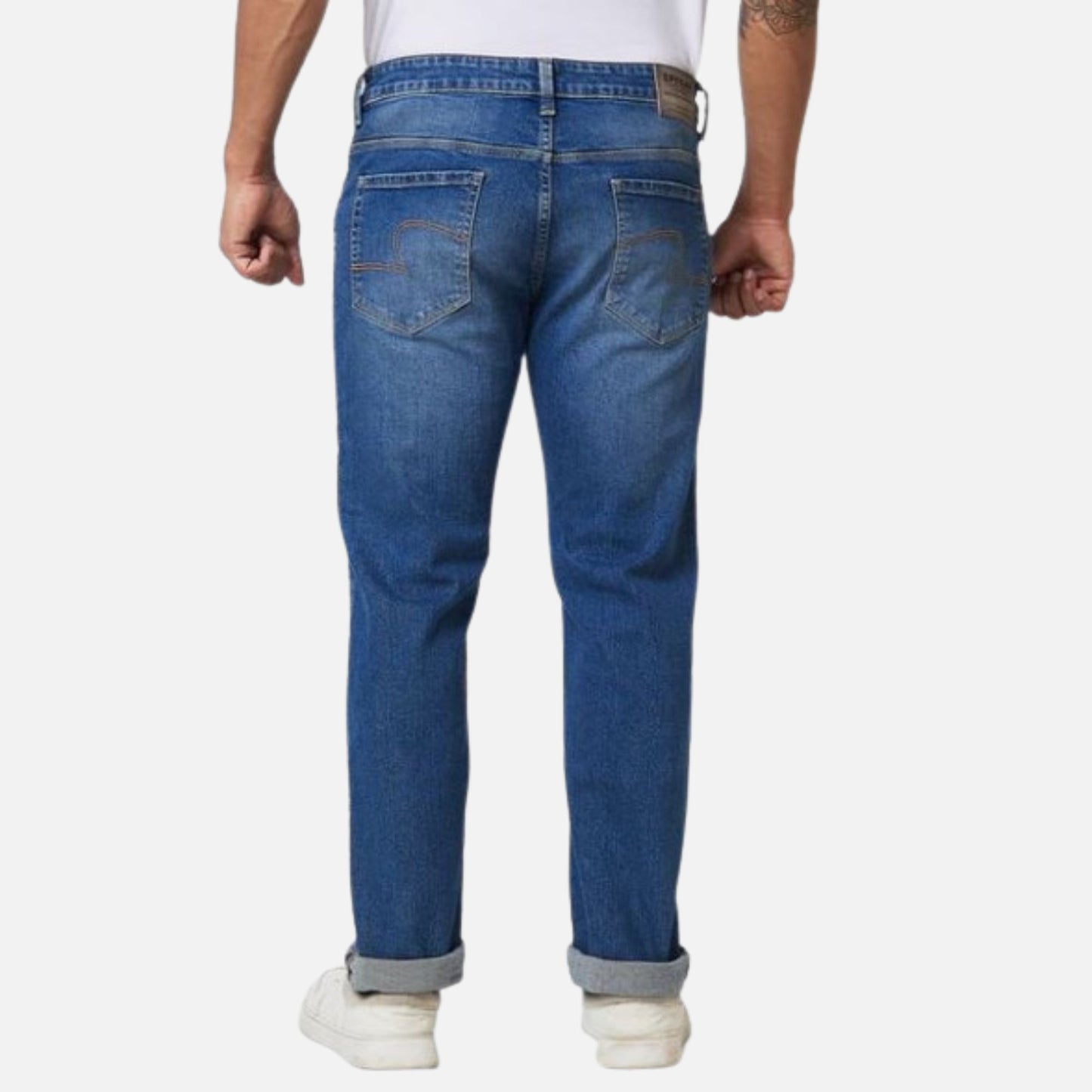 Mid Rise Comfort Fit Blue Jeans