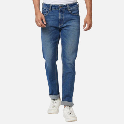 Mid Rise Comfort Fit Blue Jeans