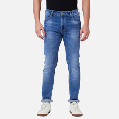 Mid Rise Comfort Fit Blue Jeans