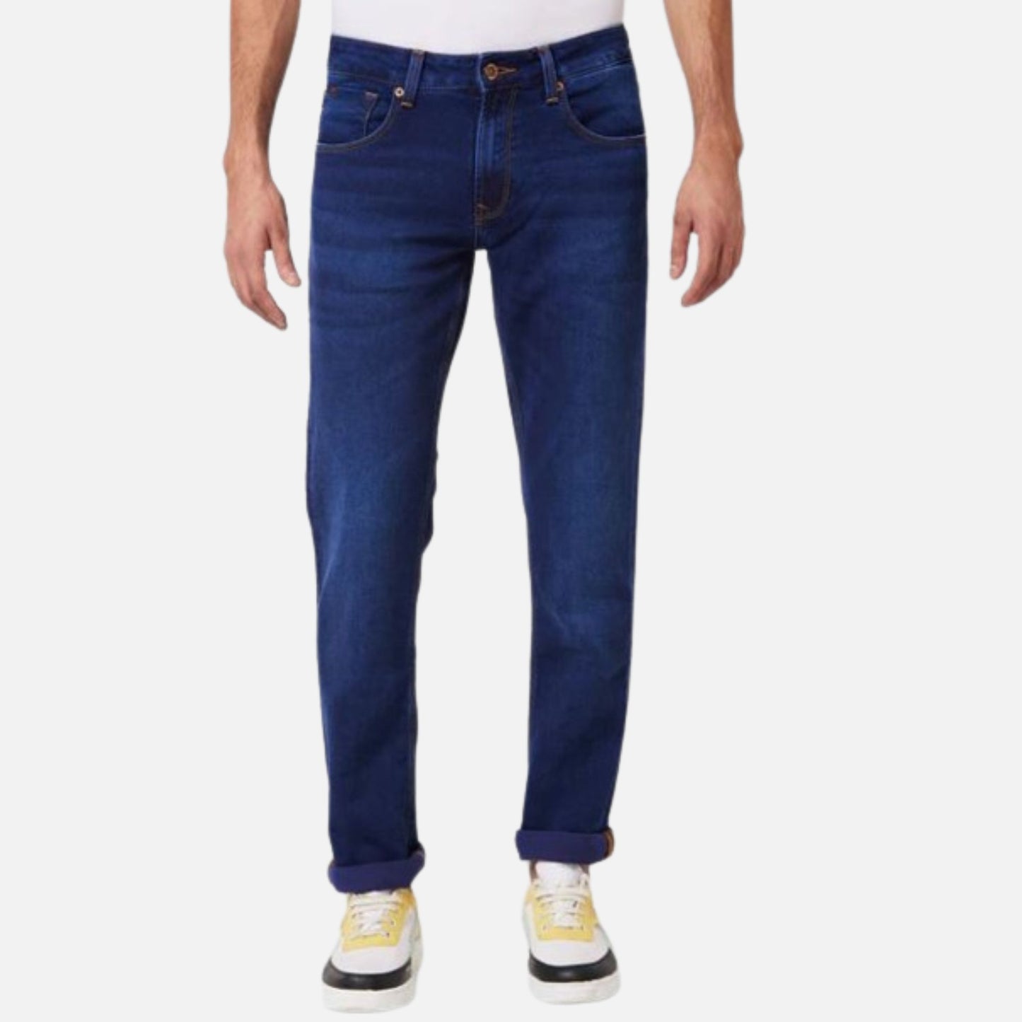 Mid Rise Regular Fit Blue Jeans