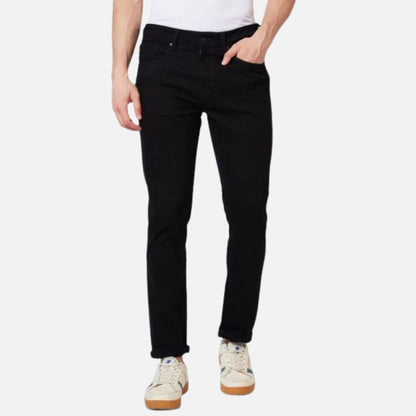 Mid Rise Regular Fit Black Jeans