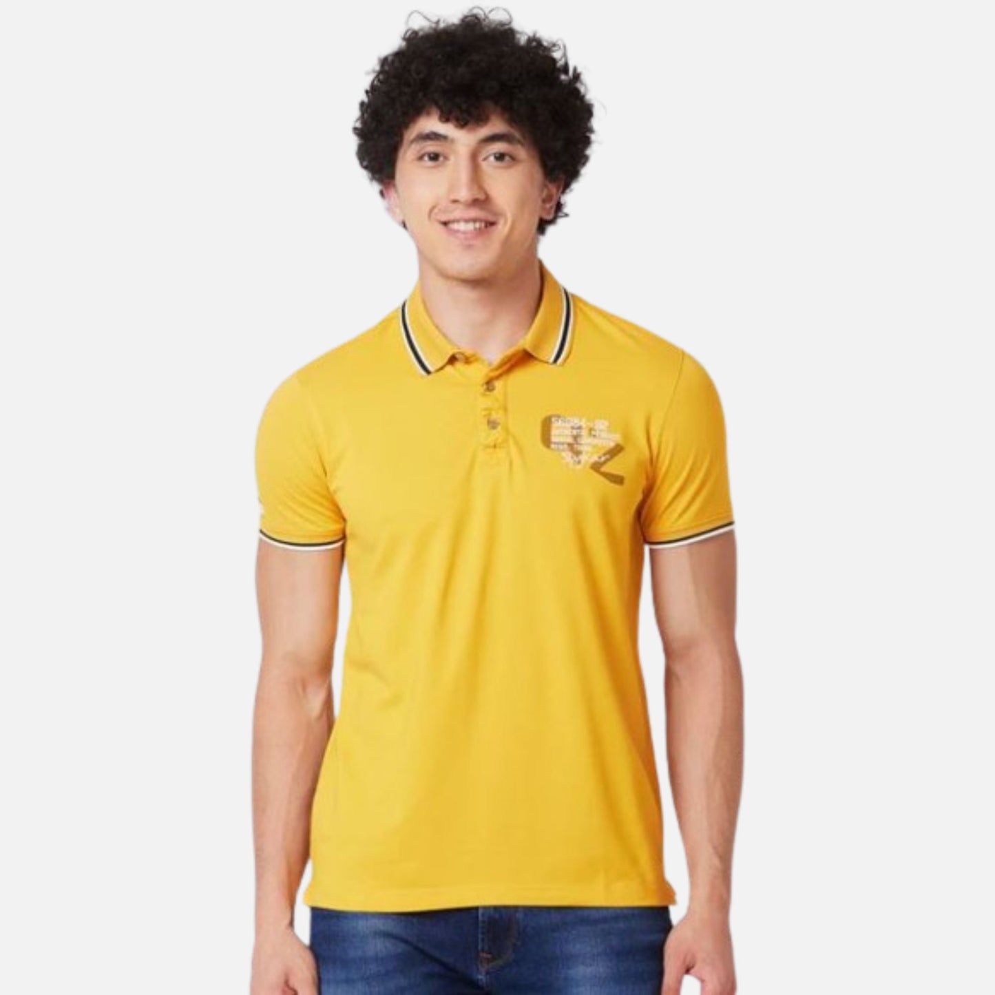 SLIM FIT Yellow Polo T-shirt