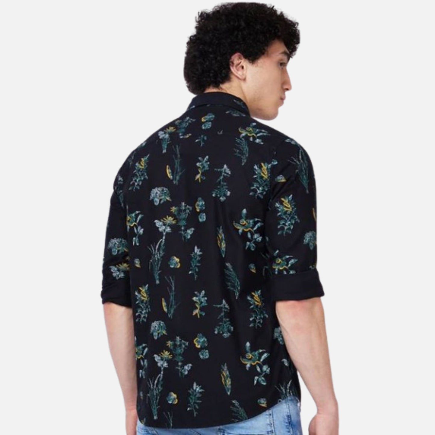 Black PRINTED FULL SLEEVE Shirt