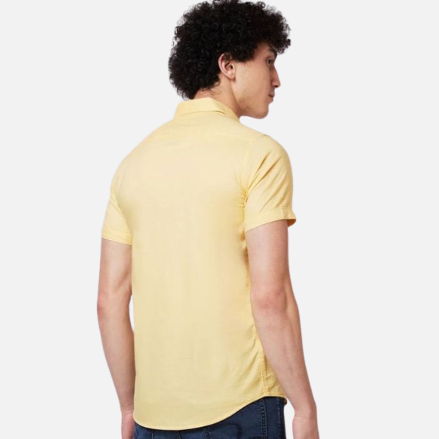 Yellow SOLID HALF SLEEVE Shirt