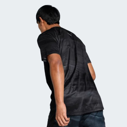 Black VELOCITY All-Over Print Men's Running Tee