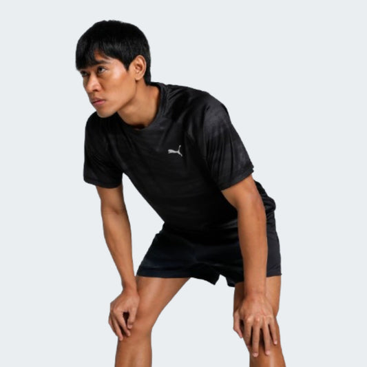 Black VELOCITY All-Over Print Men's Running Tee