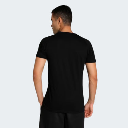 Black EVOSTRIPE Men's Slim Fit Tee