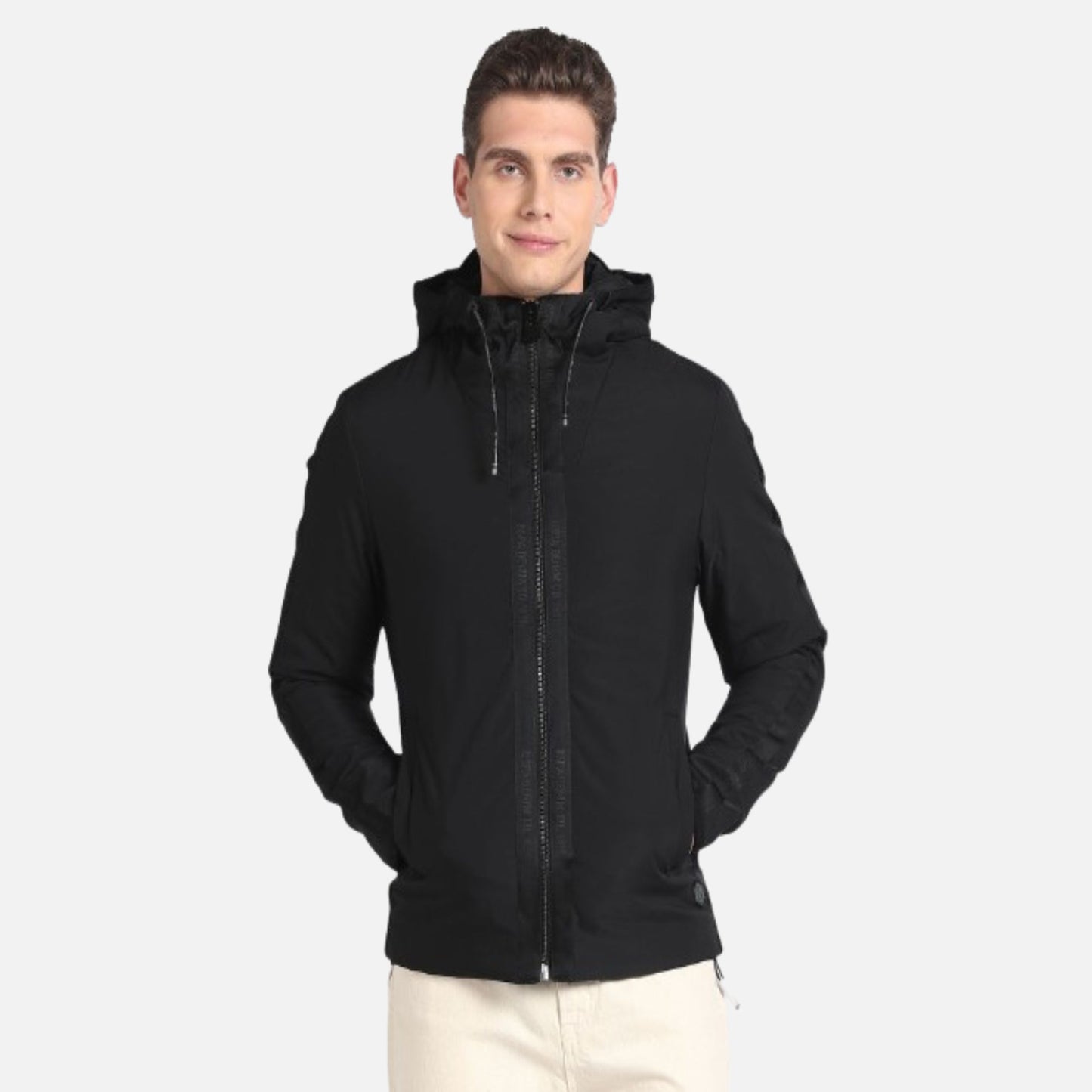 Brand Tape Puffer Jacket