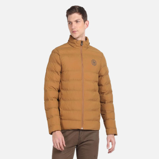 Detachable Hood Solid Puffer Jacket