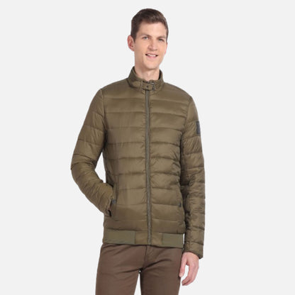 High Neck Solid Puffer Jacket