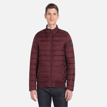 High Neck Solid Puffer Jacket