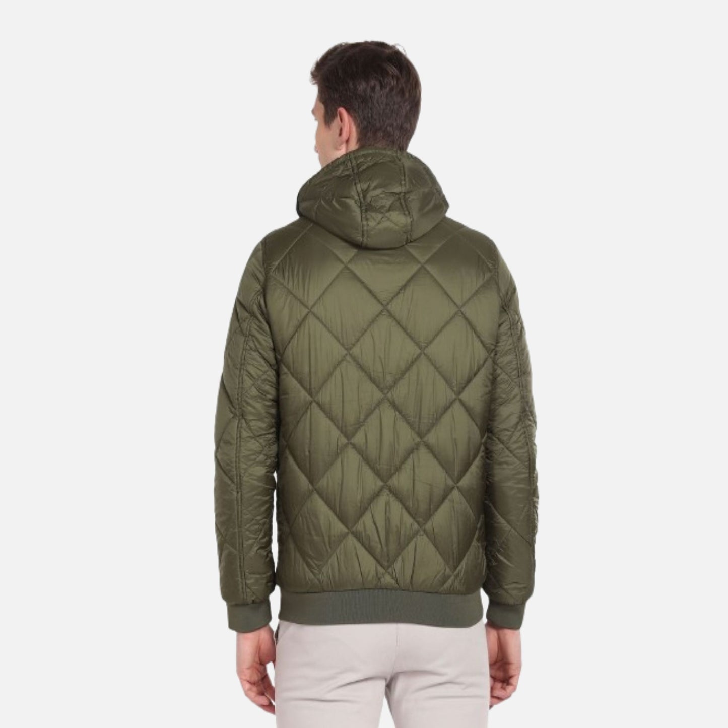 High Neck Solid Puffer Jacket