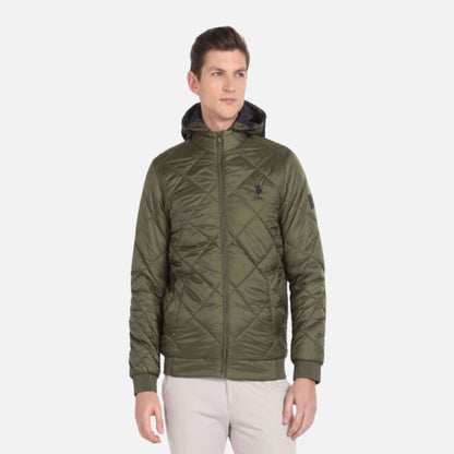 High Neck Solid Puffer Jacket