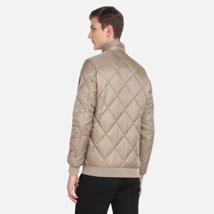 High Neck Solid Puffer Jacket