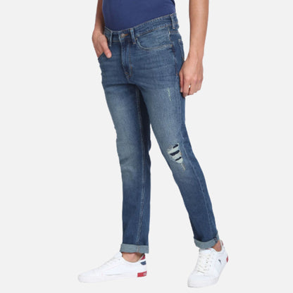 Henry Cropped Distressed Mid Rise Jeans