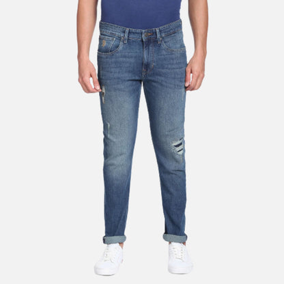 Henry Cropped Distressed Mid Rise Jeans