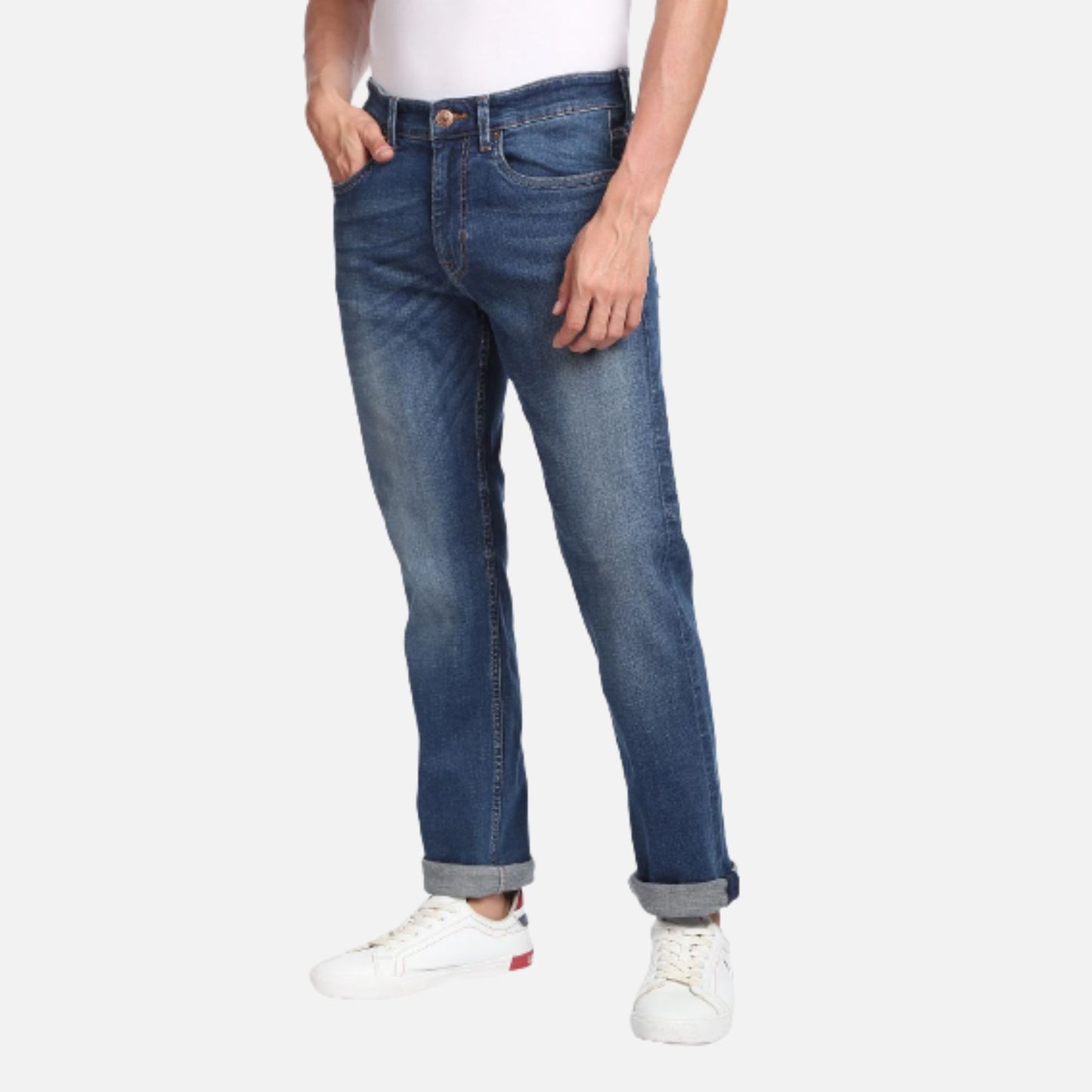 Harold Slim Straight Mid Rise Jeans