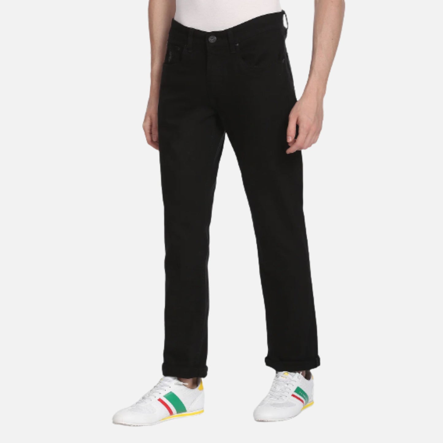 Harold Slim Straight Fit Stay Black Performance Jeans