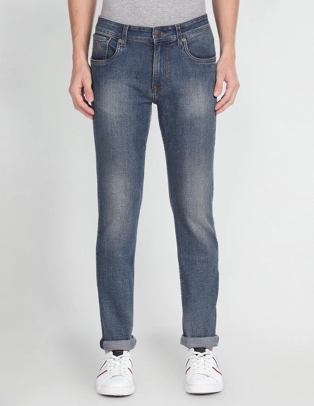 Mid Rise Brandon Slim Tapered Jeans