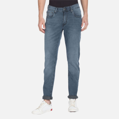 Stone Wash Slim Tapered Fit Jeans