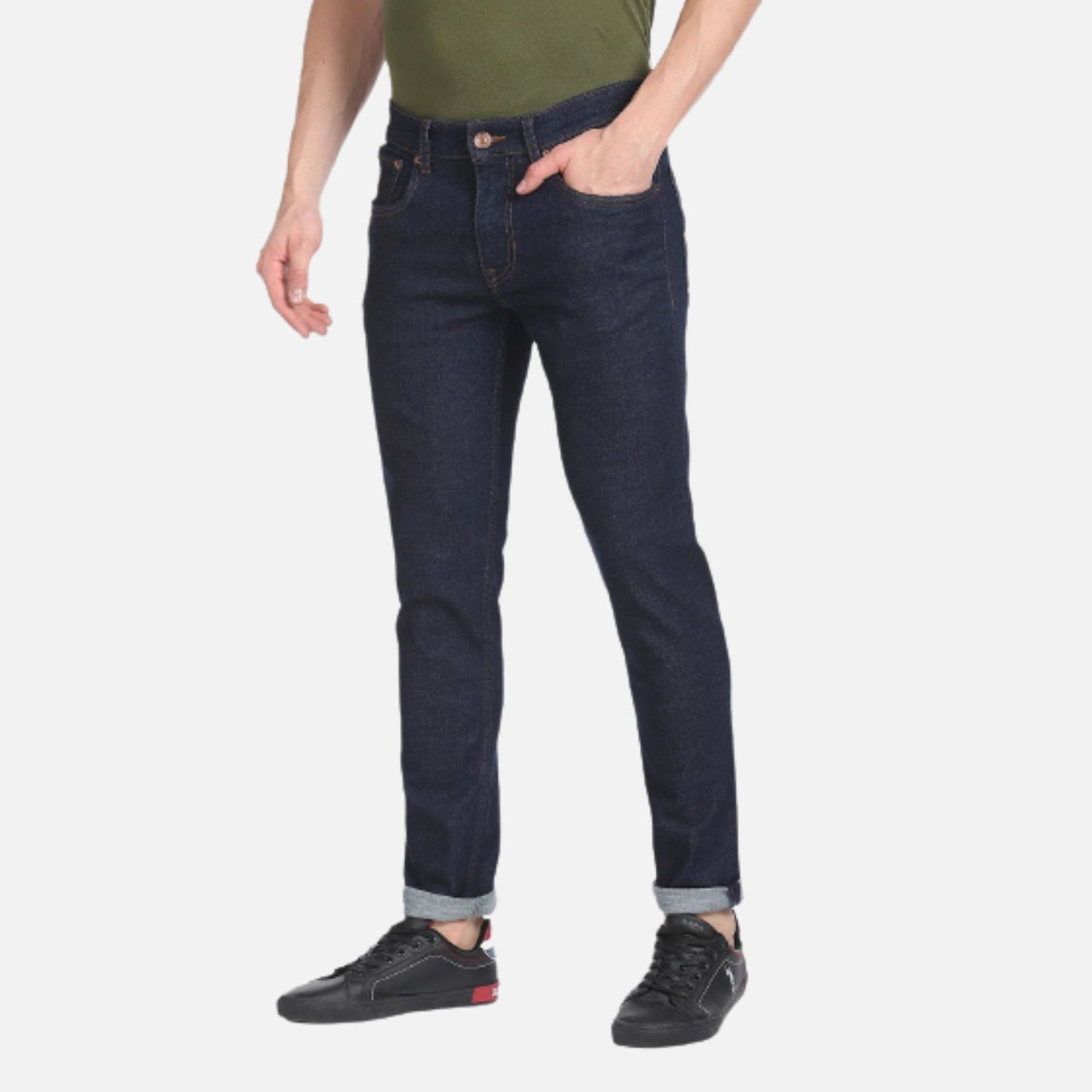 Mid Rise Brandon Slim Tapered Fit Jeans