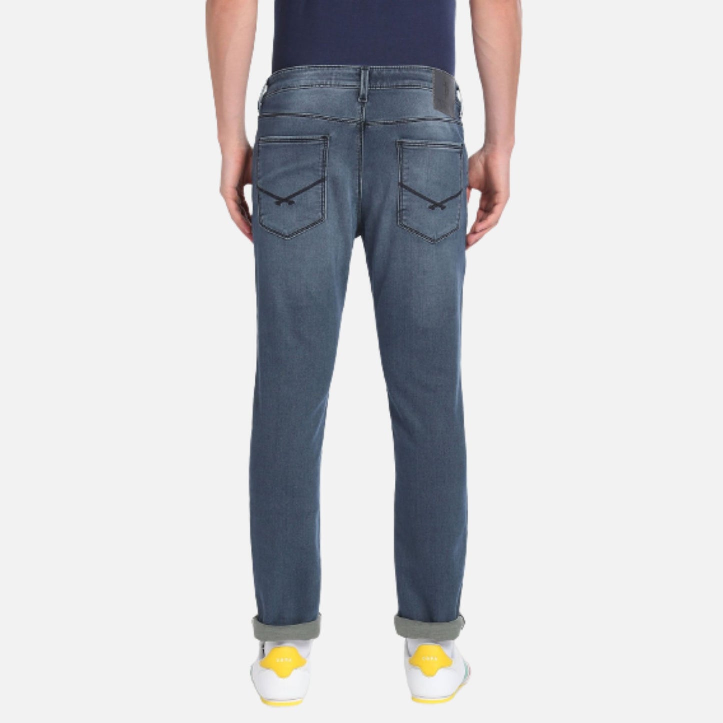 Slim Tapered Fit Stone Wash Jeans