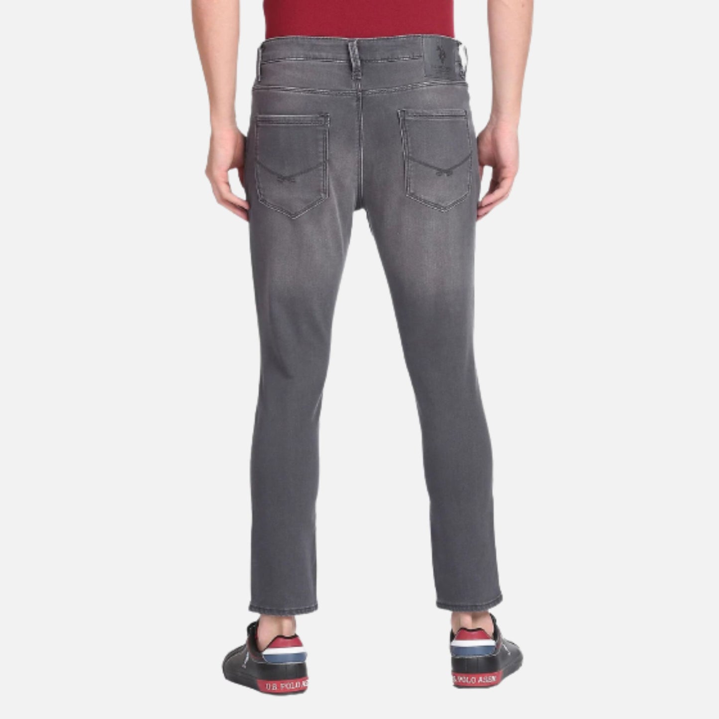 Mid Rise Henry Cropped Jeans