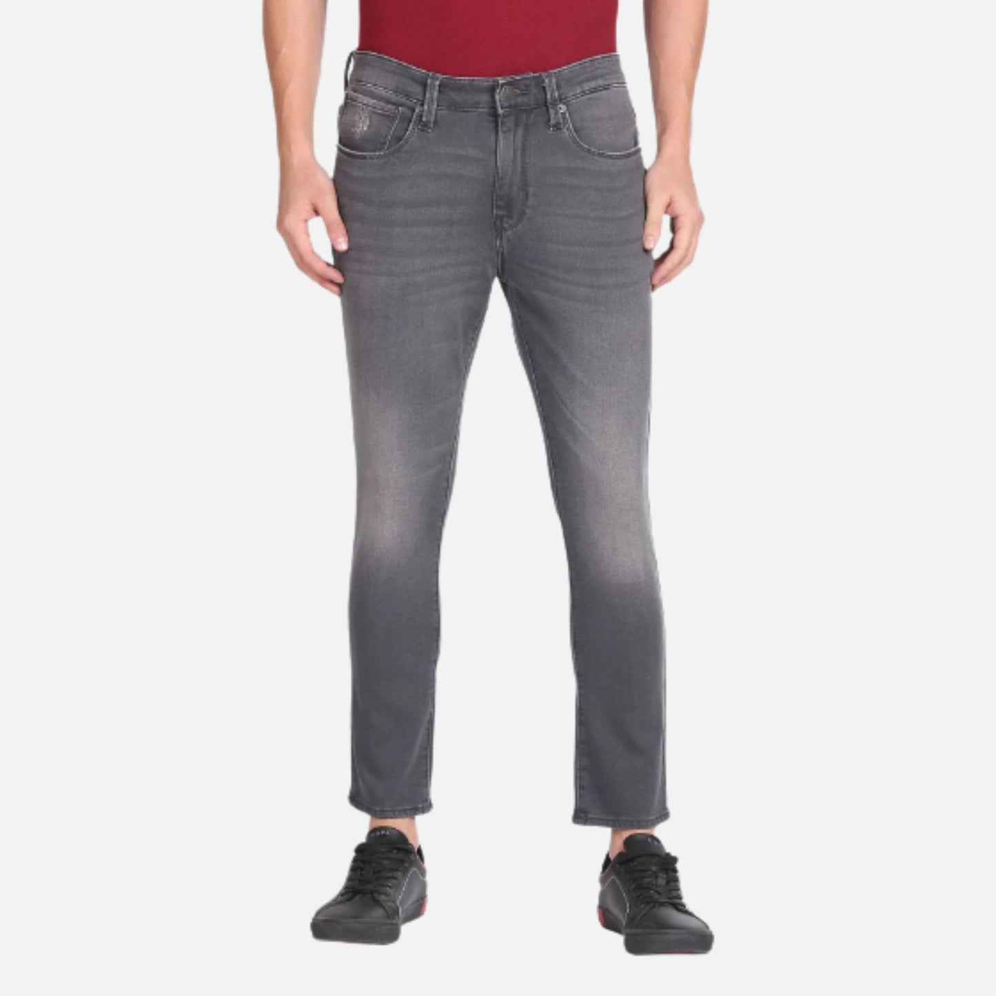 Mid Rise Henry Cropped Jeans