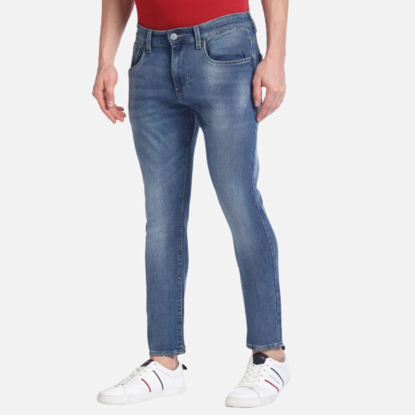 Henry Cropped Stone Wash JeansQ