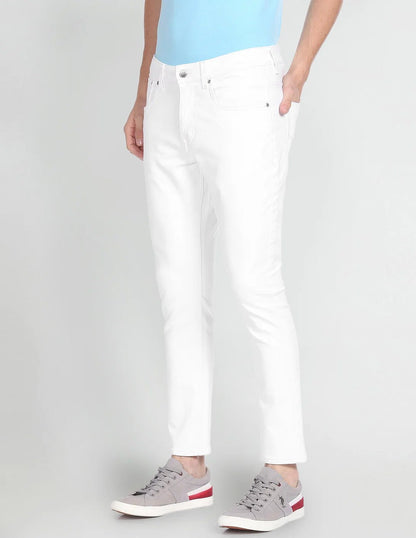 Mid Rise Henry Cropped Jeans