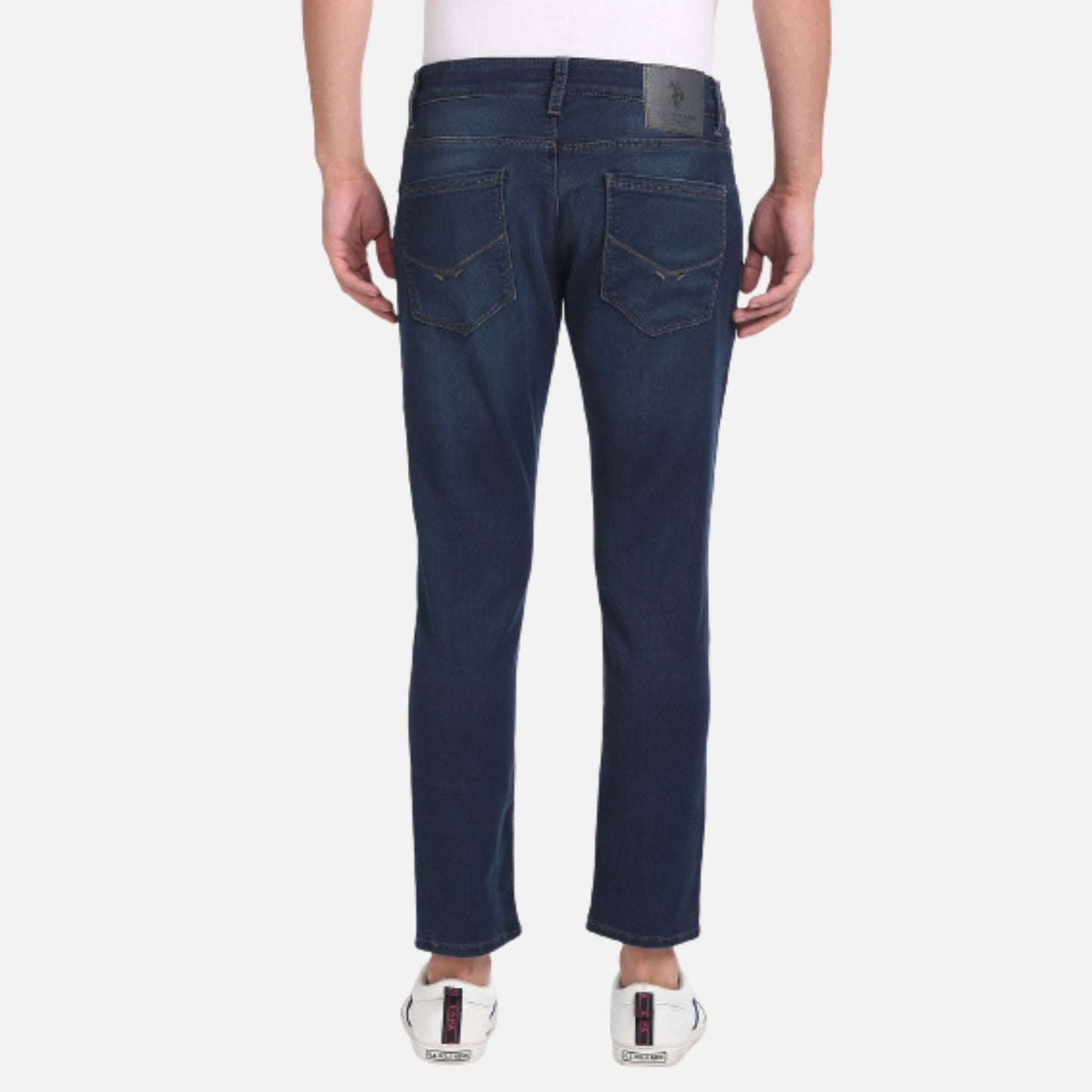 Henry Cropped Fit Blue Jeans