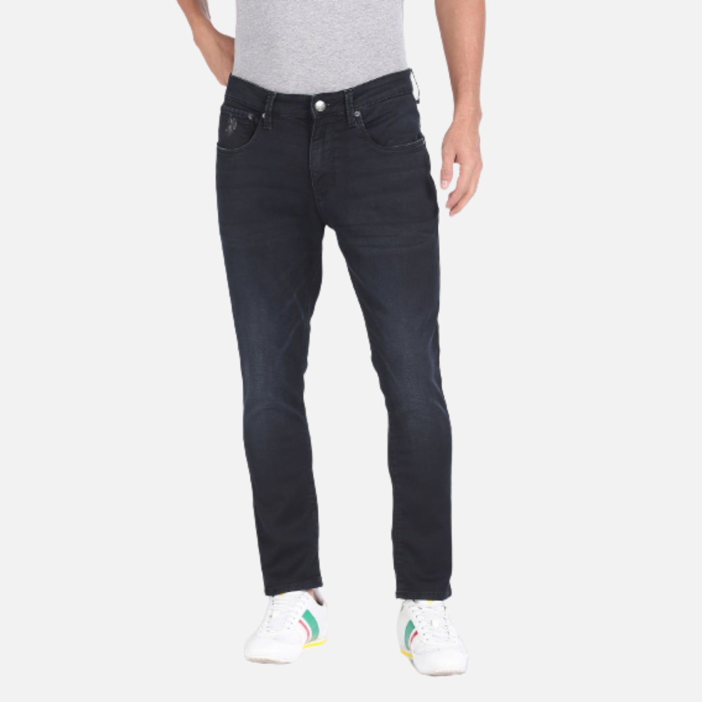 Henry Cropped Fit Blue Jeans