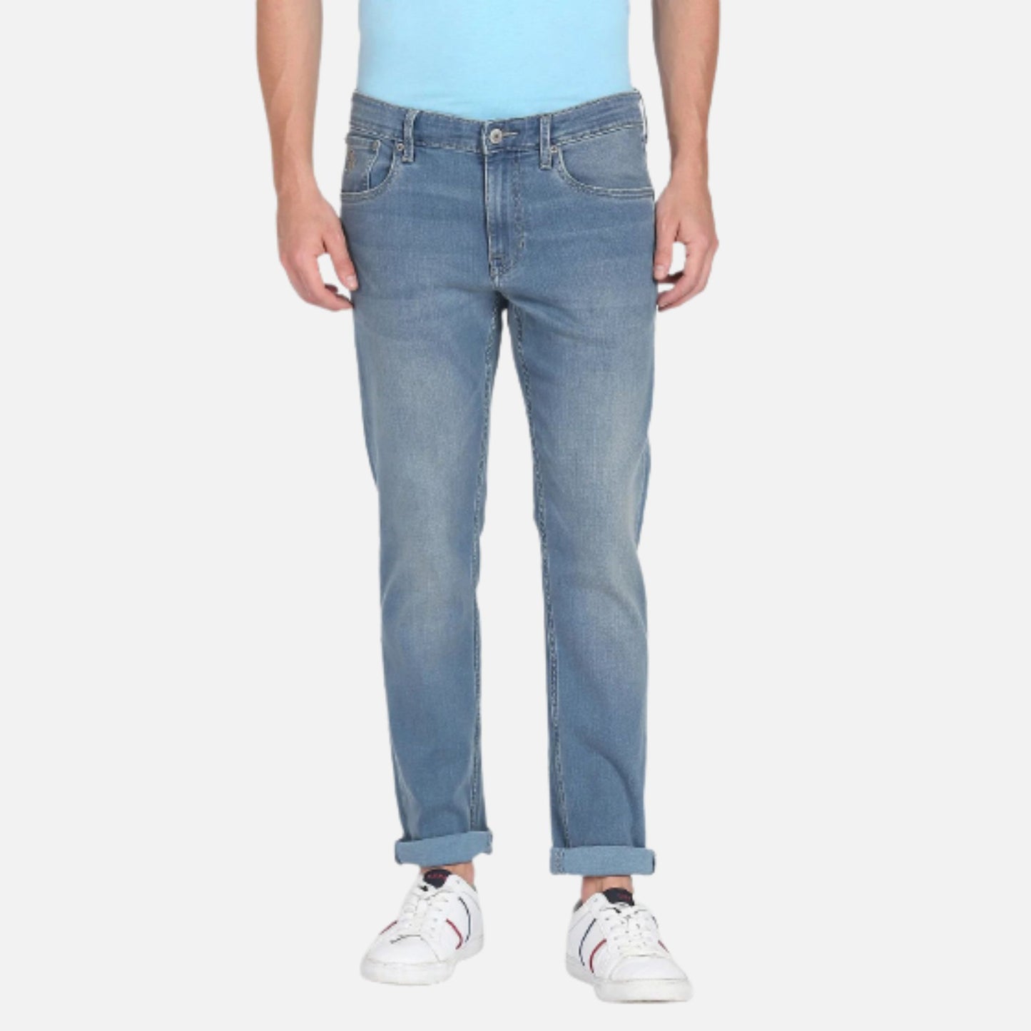 Regallo Skinny Fit Stone Wash Jeans