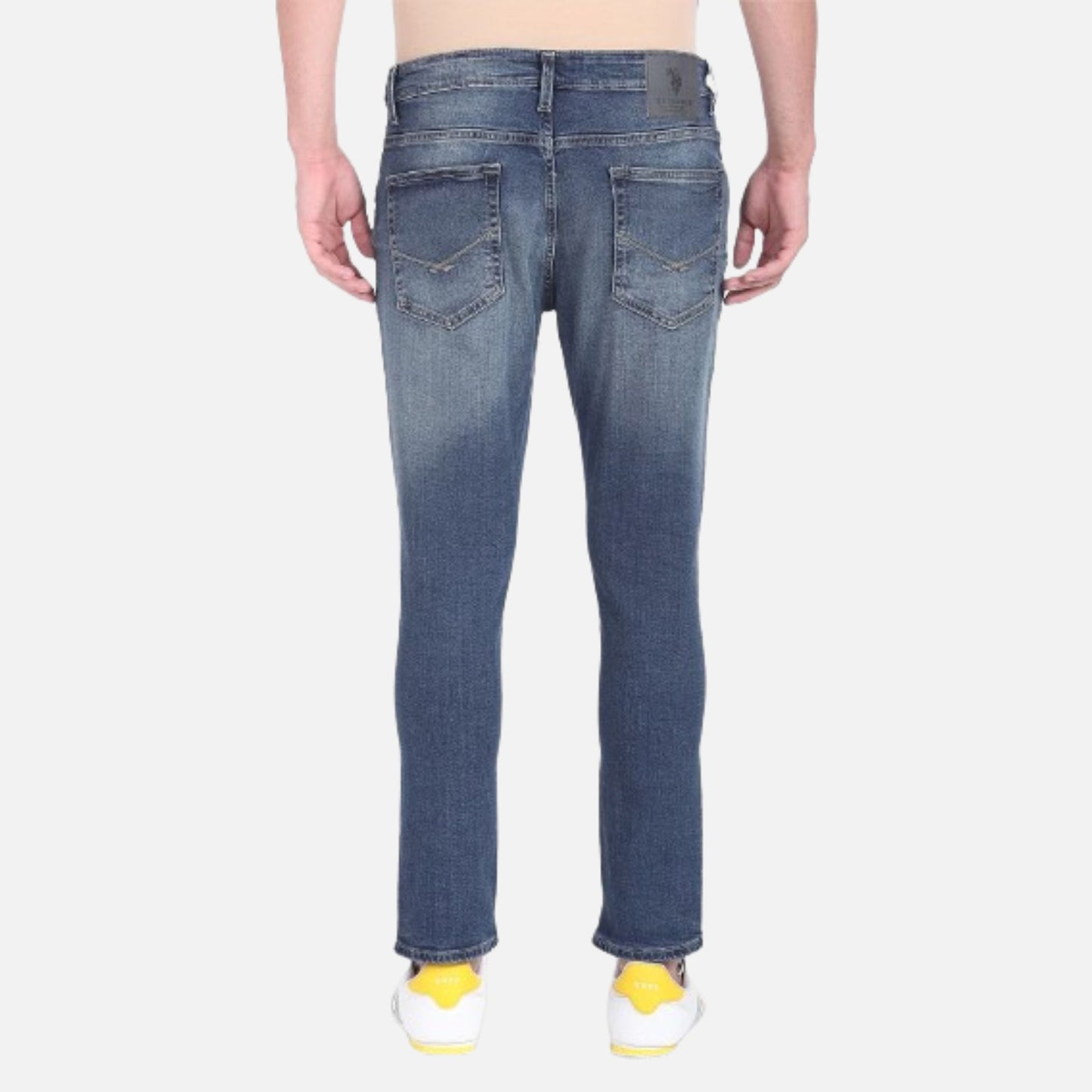 Henry Cropped Fit Blue Jeans