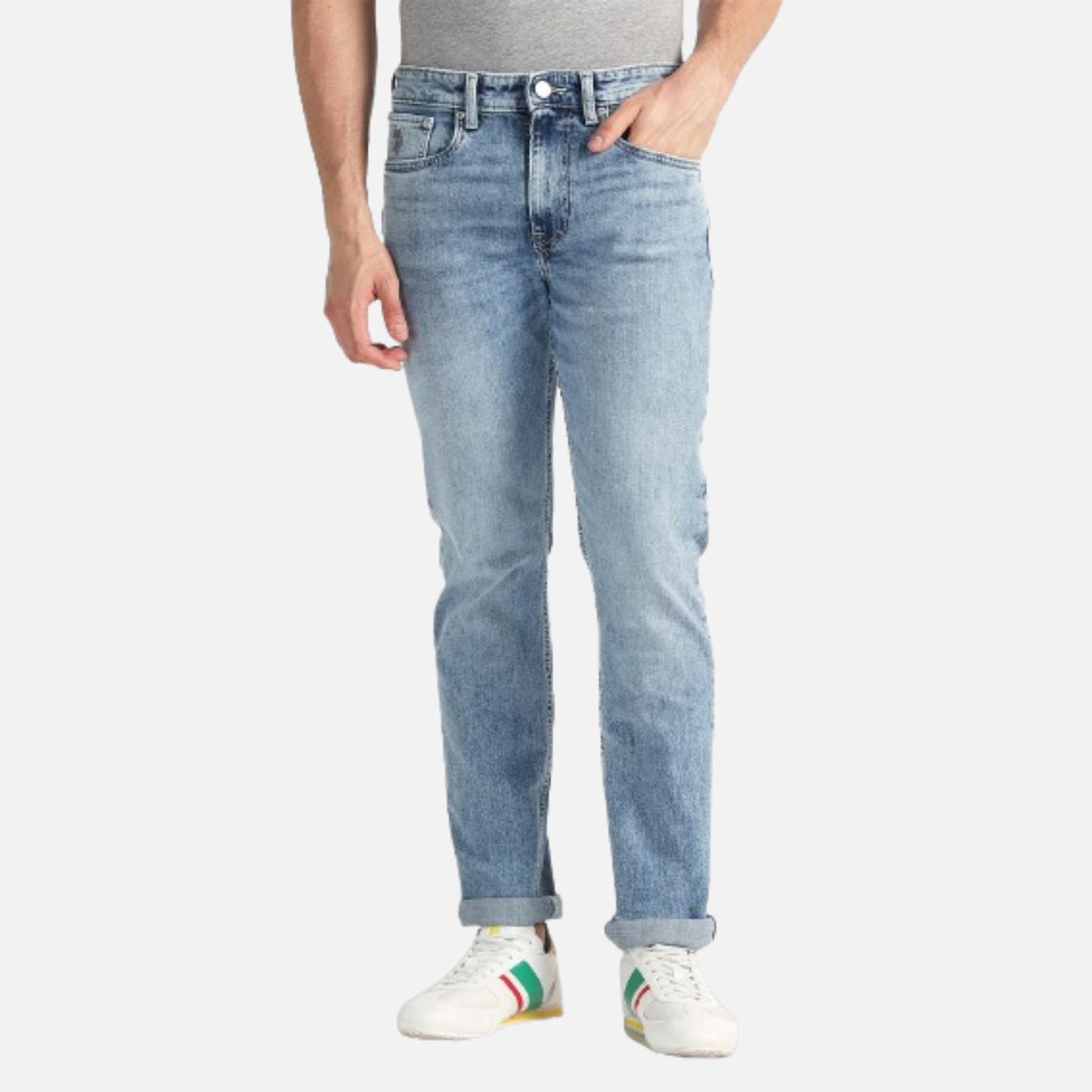 Harold Slim Straight Fit Blue Jeans