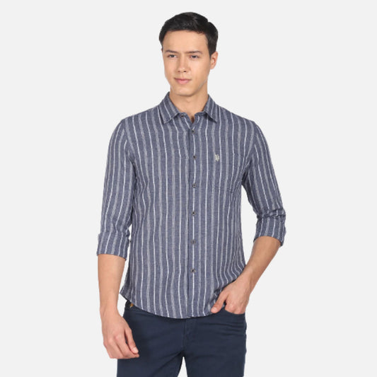 Trebled Stripe Heathered Shirt