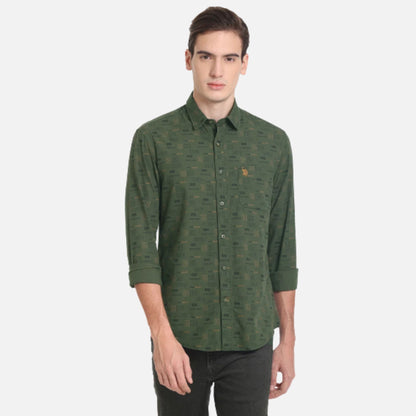 Brand Print Cotton Shirt