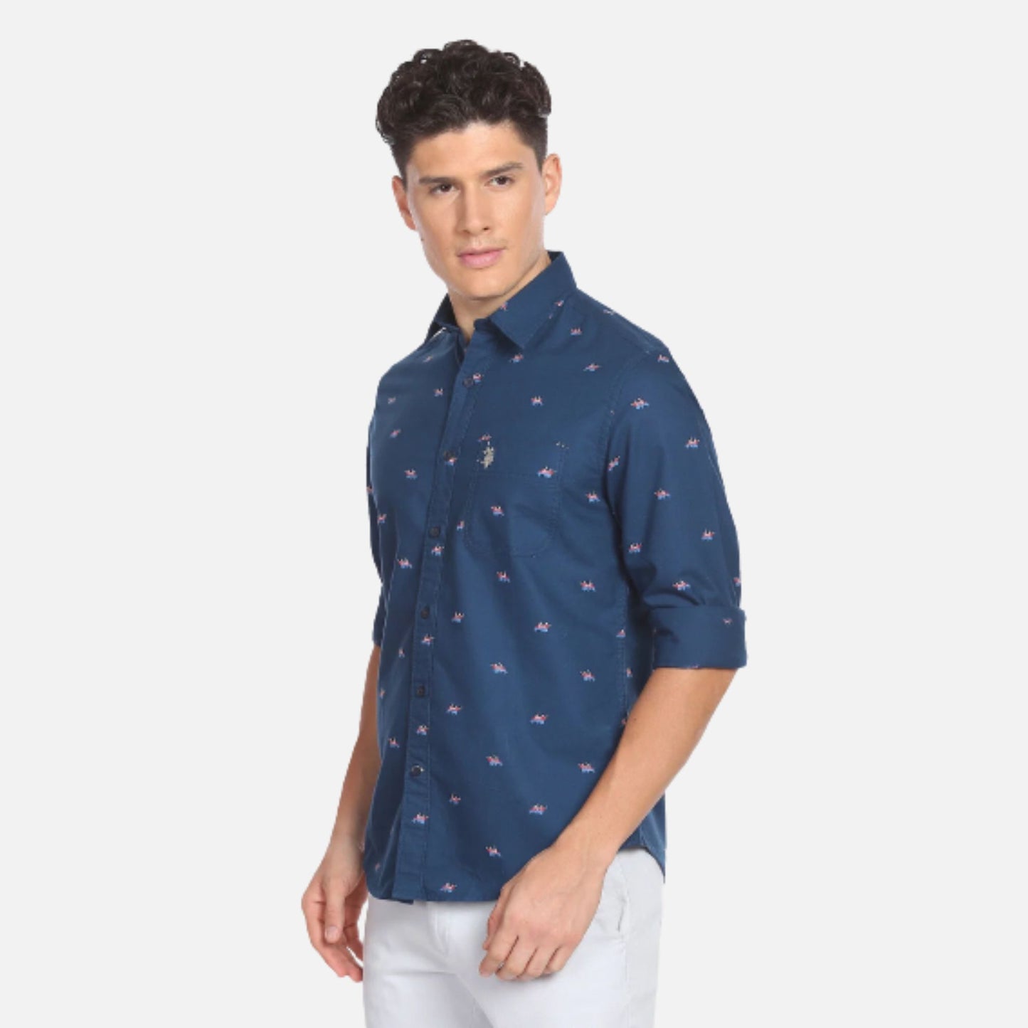 Brand Print Oxford Shirt