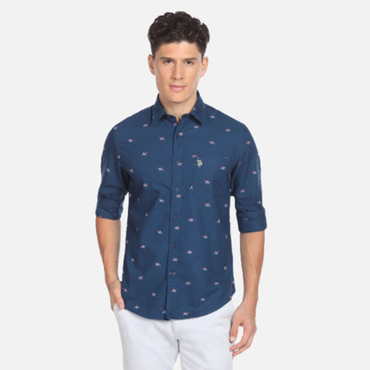 Brand Print Oxford Shirt