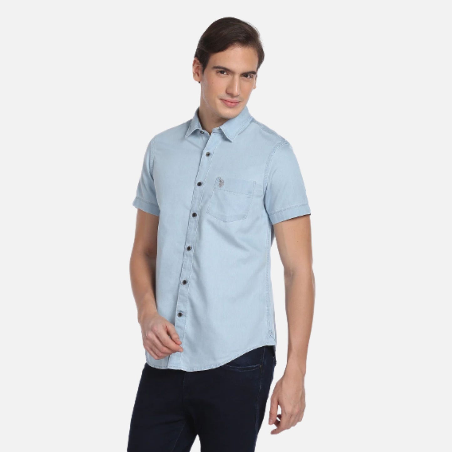 Indigo Classic Solid Chambray Shirt