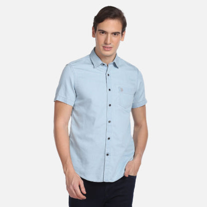 Indigo Classic Solid Chambray Shirt