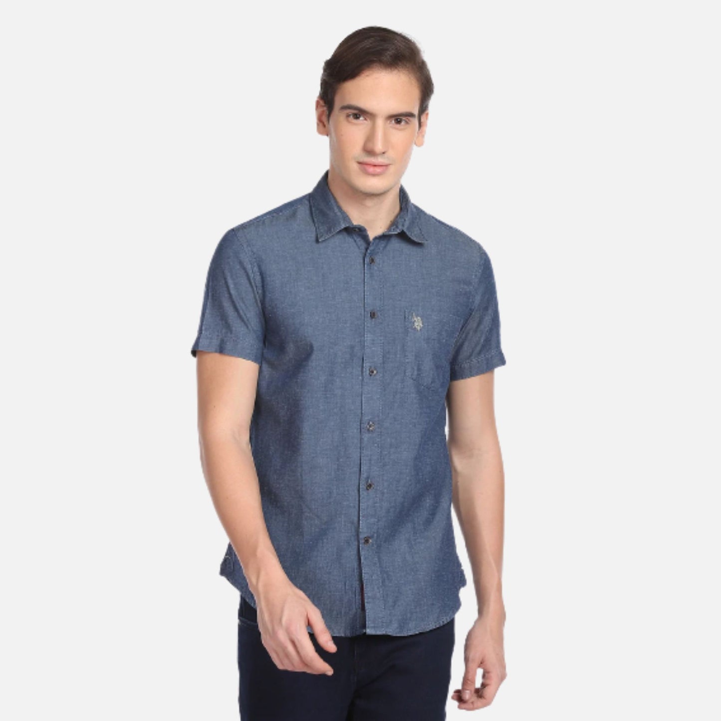 Indigo Classic Solid Chambray Shirt