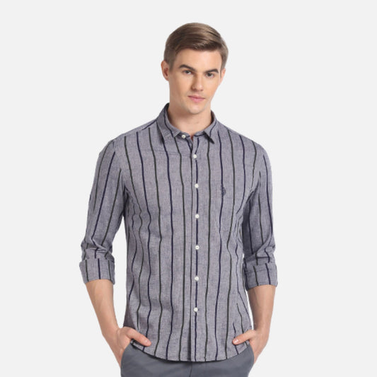 Vertical Stripe Slim Fit Shirt