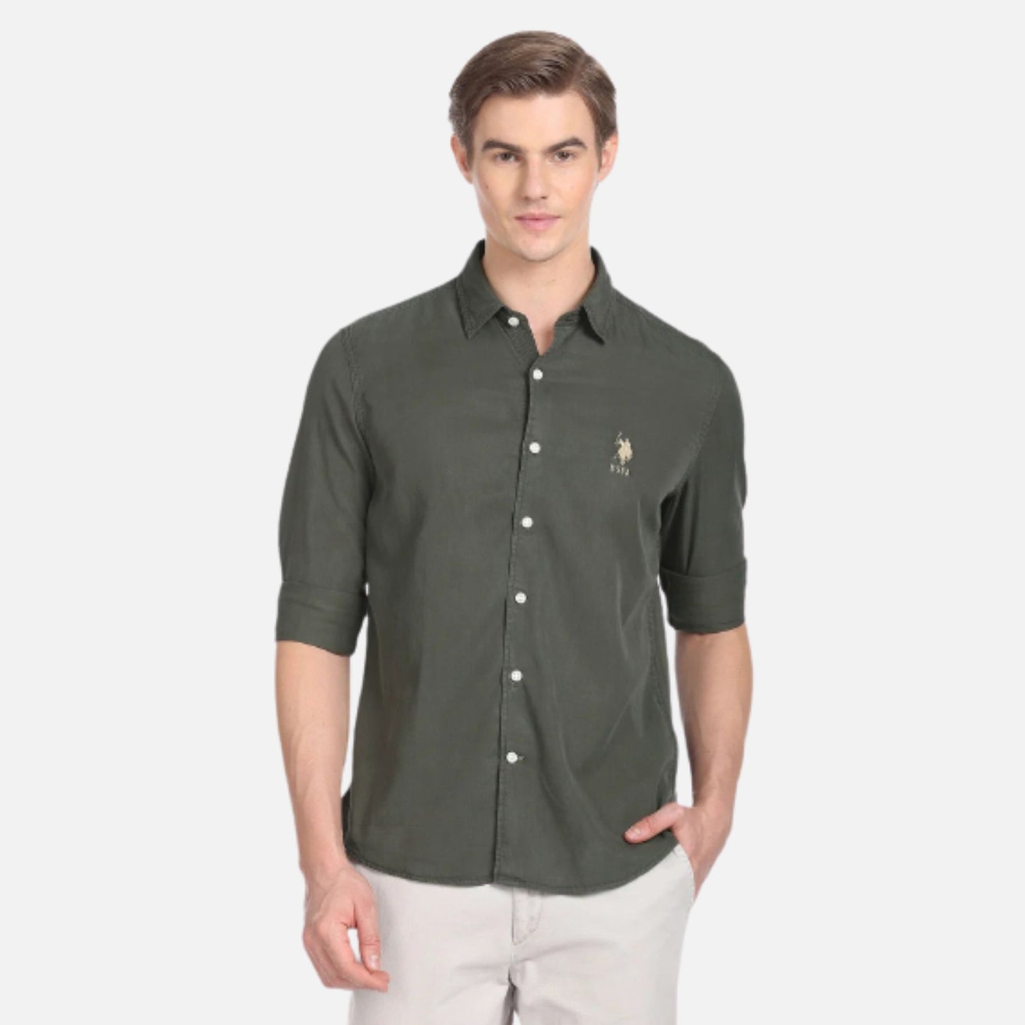 Solid Cotton Shirt