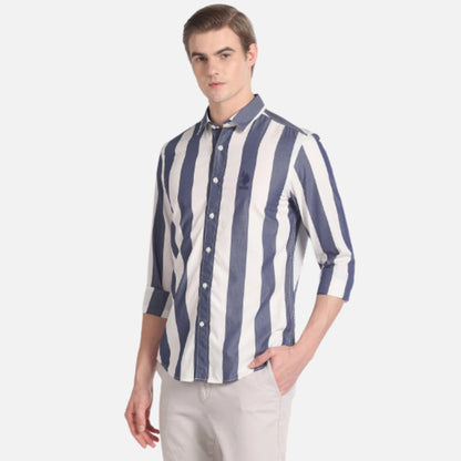 Vertical Stripe Cotton Shirt