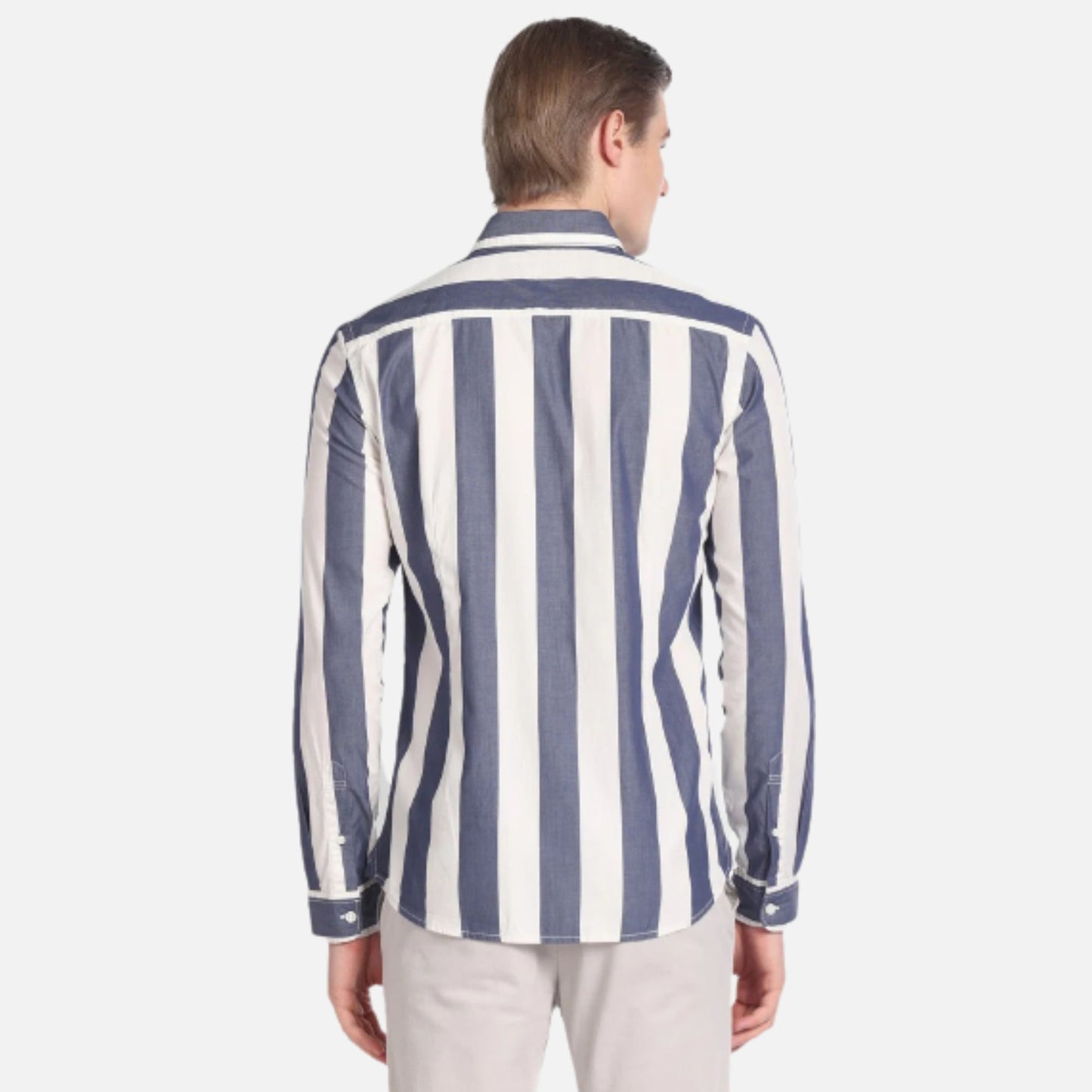 Vertical Stripe Cotton Shirt