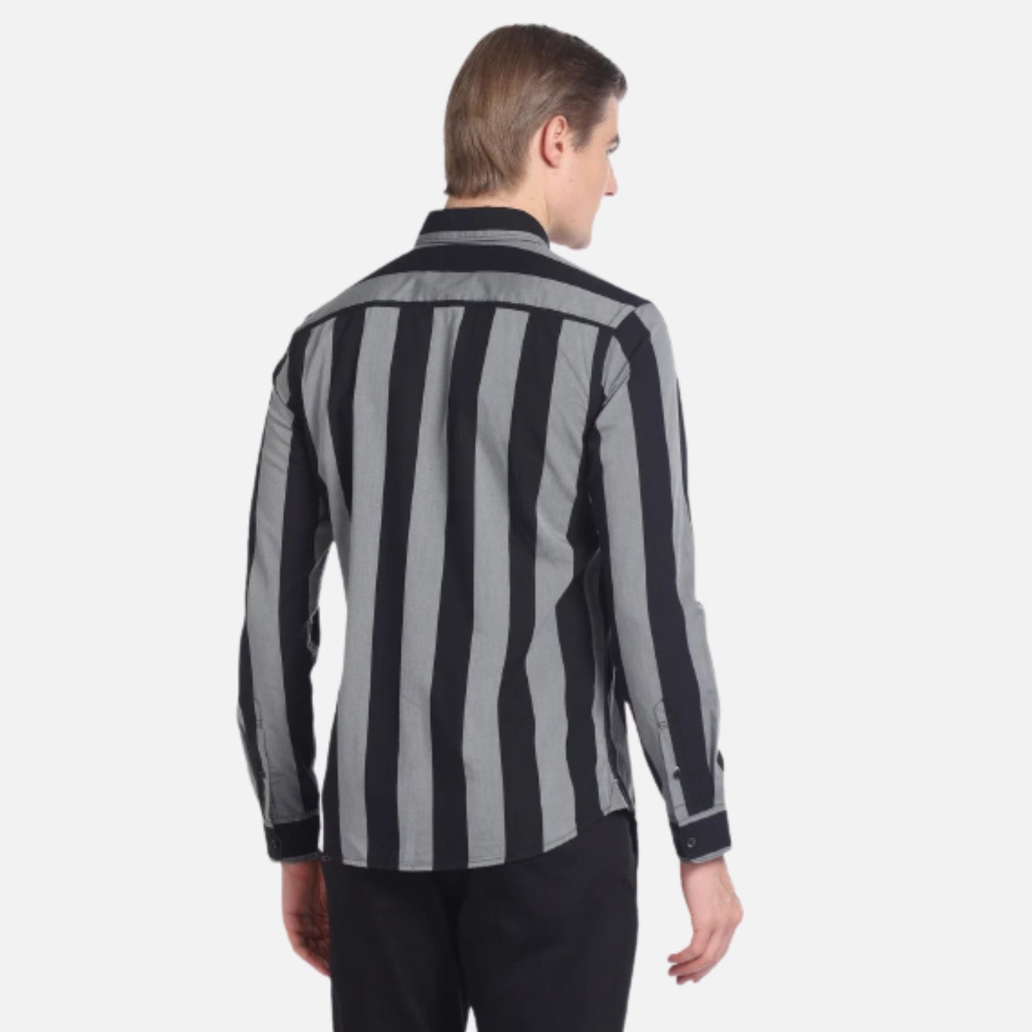 Vertical Stripe Cotton Shirt